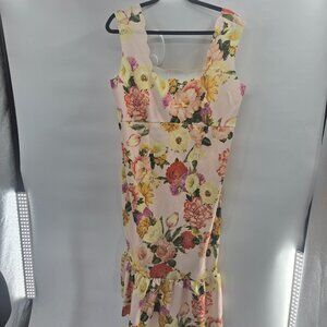 Asos Maternity Light Pink Floral Mermaid Dress US Size 14